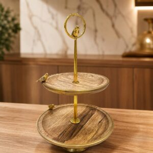 شیرینی خوری دو طبقه WOOD - مدل8